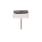 Titanium Threadless with Bezel Set CZ Rectangular Shape Top