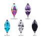 Titanium Threadless with 2-Prong Marquise CZ Top