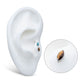 Titanium Threadless with 2-Prong Marquise Stone Top