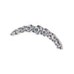 Titanium Threadless Prong Set Round CZ/Opal 9-Cluster Top