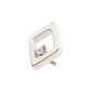 Titanium Threadless Rhombus Shape with Clear CZ Top