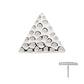 Titanium Threadless Hammered Triangle Top