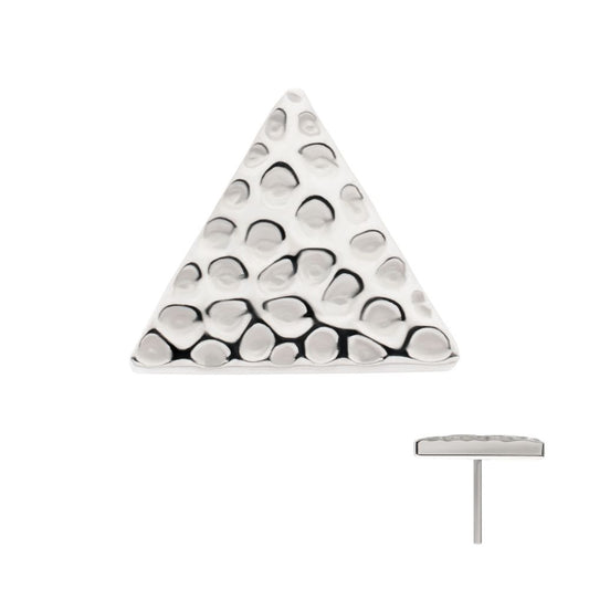 Titanium Threadless Hammered Triangle Top