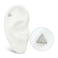 Titanium Threadless Hammered Triangle Top