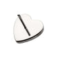 Titanium Threadless Hammered Heart Top