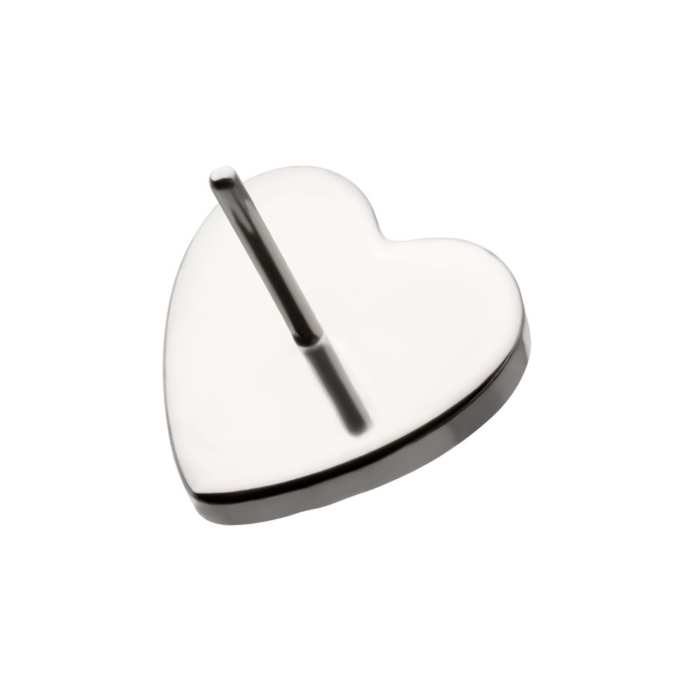 Titanium Threadless Hammered Heart Top