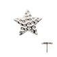 Titanium Threadless Hammered Star Top