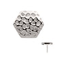 Titanium Threadless Hammered Hexagon Top