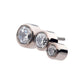 Titanium Threadless Bezel Set CZ/Opal Staggered 3-Cluster Top