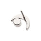 Titanium Threadless Crescent Moon with Bezel Set Opal Top