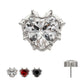 Titanium Threadless Prong Set Gem Heartbreaker Edge Top
