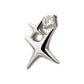 Titanium Threadless Double Celestial Star Top with Prong Set Gem