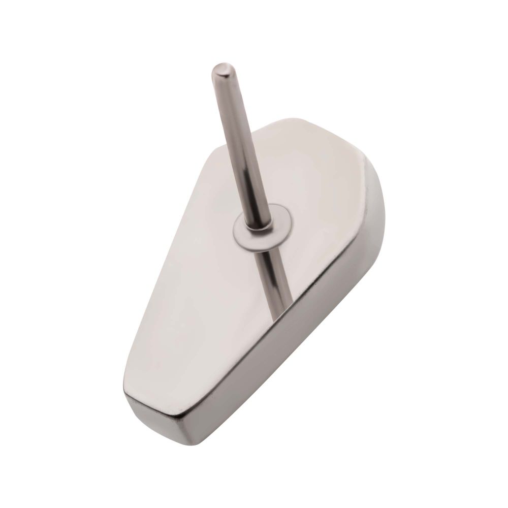 Titanium Threadless Coffin with Engraved Pentagram Top