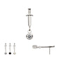 Titanium Threadless Dangle Bezel Round Gem Dagger Top