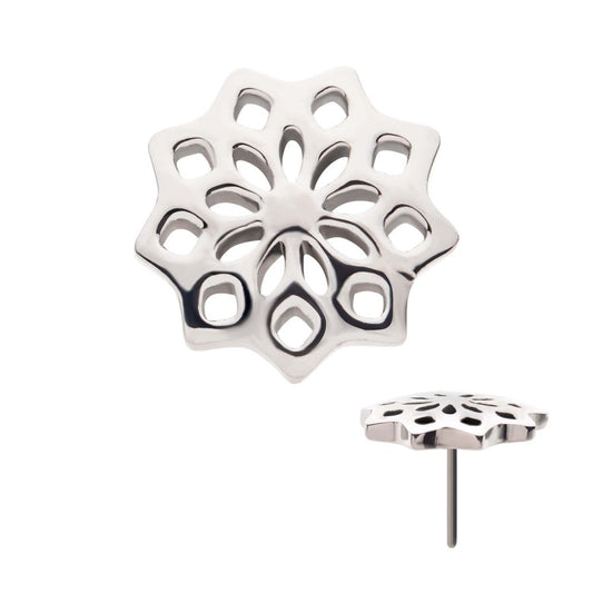Titanium Threadless Mandala Flower Top