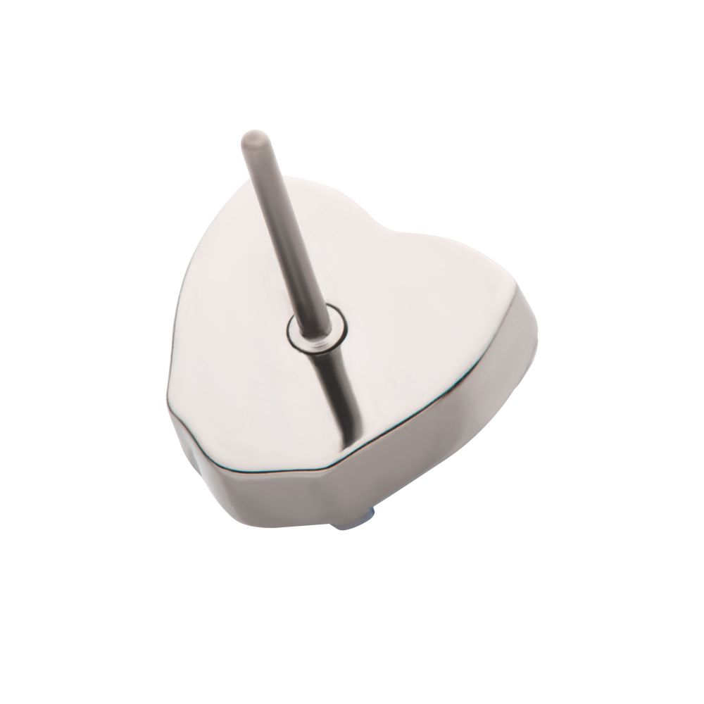 Titanium Threadless with Prong Set Opal Heart Top