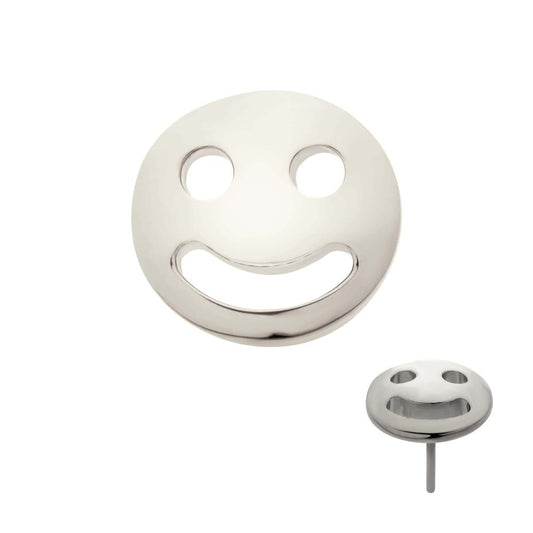 Titanium Threadless Smiley Face Emoji Top