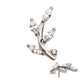 Threadless Prong Set Marquise CZ Leaf Top