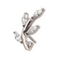 Threadless Prong Set Marquise CZ Leaf Top