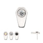 Titanium Threadless Coffin Top with Bezel Set Round CZ