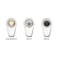 Titanium Threadless Coffin Top with Bezel Set Round CZ