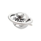 Titanium Threadless Planet Top with Bezel Set Round CZ/Opal