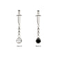Titanium Threadless Dangle Chain Bezel Teardrop CZ Dagger Top