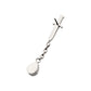 Titanium Threadless Dangle Chain Bezel Teardrop CZ Dagger Top