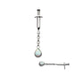 Titanium Threadless Dagger Top with Bezel Set Teardrop Opal Chain Dangle