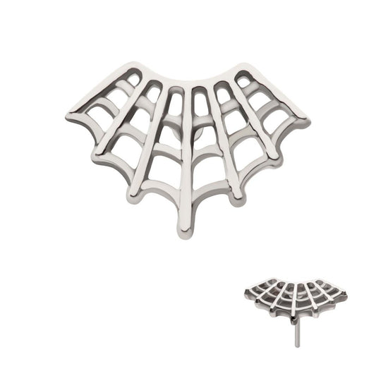 Titanium Threadless Fan Shape Spiderweb Top