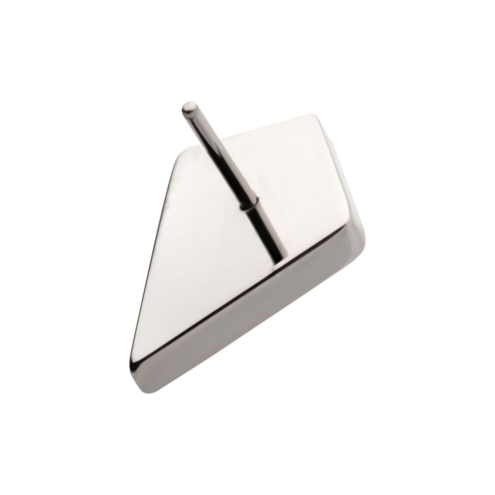 Titanium Threadless Bezel Set Kite Shape Stone Top