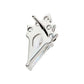 Titanium Threadless Kite Shape with 5-Cluster Round CZ Gem Top