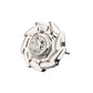 Titanium Threadless Vortex Spiral Top with Bezel Set Gem