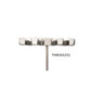Titanium Threadless 5 Baguette Gem Curved Bar Top