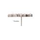 Titanium Threadless 5 Marquise Staggered Cluster Prong Gem Top
