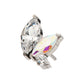 Titanium Threadless Prong Set Marquise & Round CZ/Opal  Staggered 3 Cluster Top