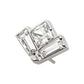 Titanium Threadless Baguette & Princess Gem Fan Shape Top