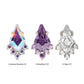 Titanium Threadless Prong Set Kite Shape CZ Top with 5-Cluster Round CZ
