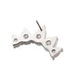 Titanium Threadless Prong Set Teardrop CZ 5-Cluster Fan Shape Top