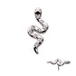 Titanium Threadless Prong Set 9-Gem Snake Top