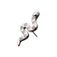 Titanium Threadless Prong Set 9-Gem Snake Top