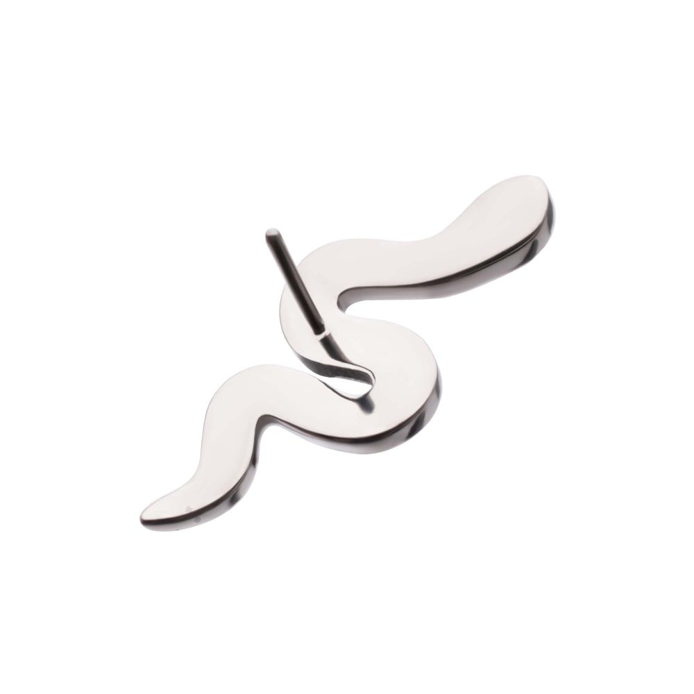 Titanium Threadless Prong Set 9-Gem Snake Top