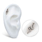Titanium Threadless Prong Set 9-Gem Snake Top