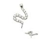 Titanium Threadless Pave Set 13 Clear CZ Snake Top