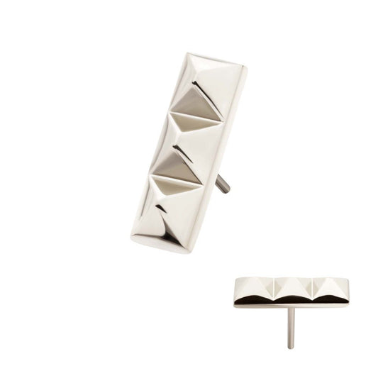 Titanium Threadless 3 Pyramid Stud Top