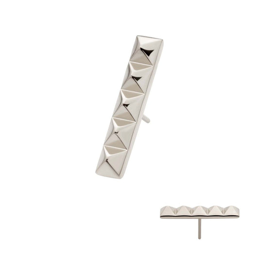 Titanium Threadless 5 Pyramid Stud Top