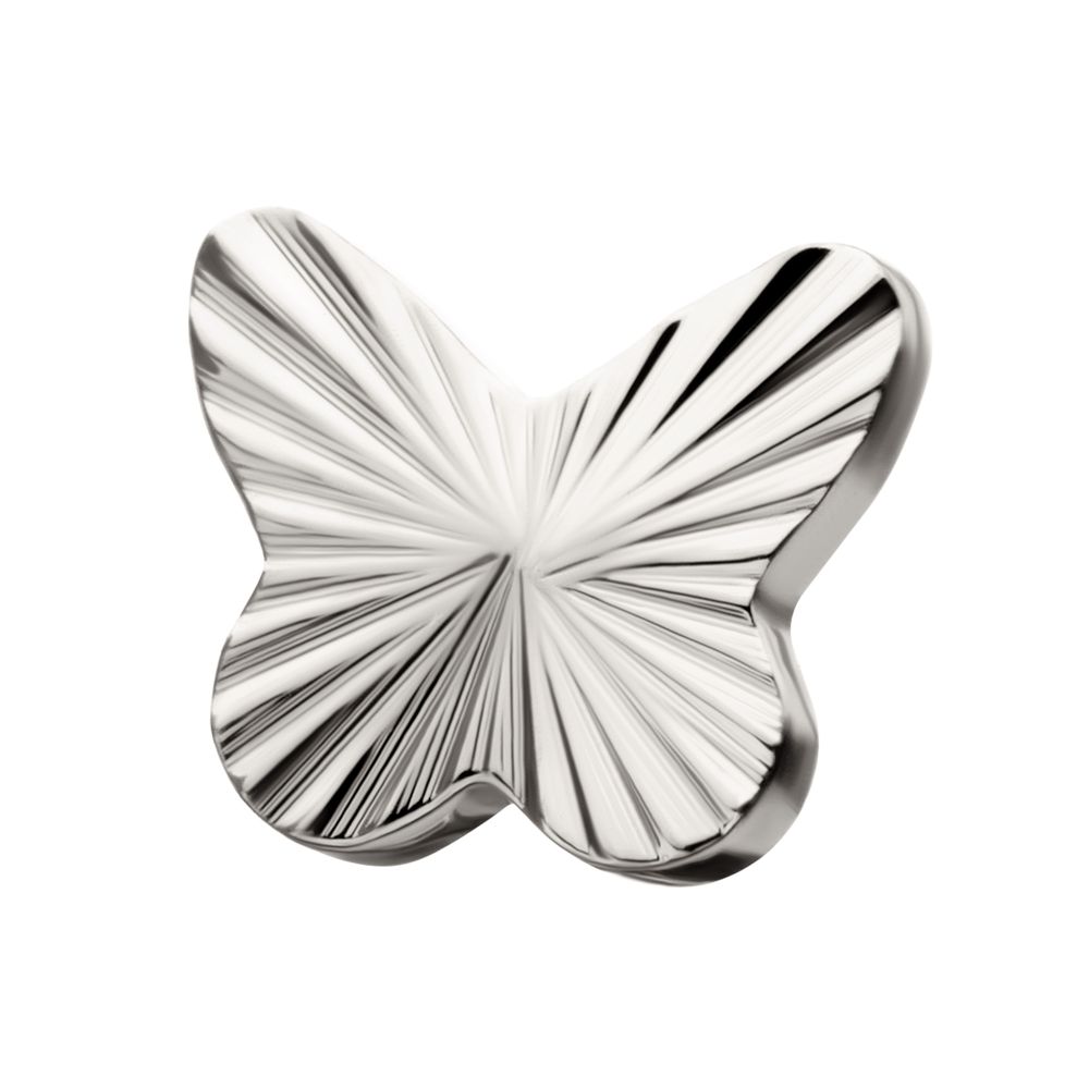 Titanium Threadless Corrugated Butterfly Top