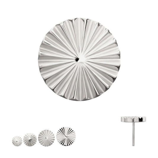 Titanium Threadless Radiant Corrugated Round Top