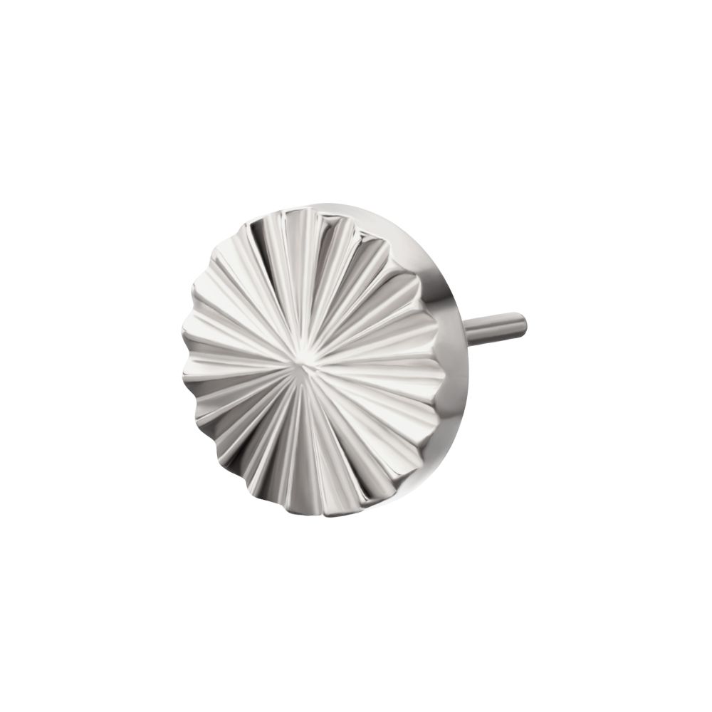 Titanium Threadless Radiant Corrugated Round Top
