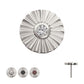 Titanium Threadless Radiant Corrugated Round with Bezel Gem Top